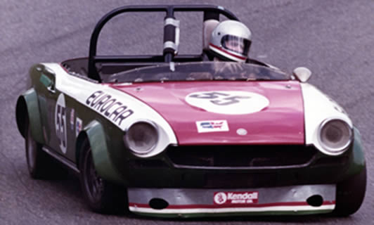 Stacy Driving his FIat 124 Spyder, At Seattle International Raceway
